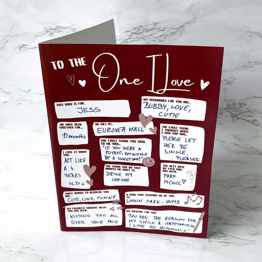"Our Story" Fill-In Card