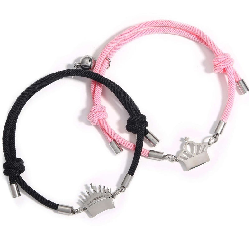 Magnetic King & Queen Rope Bracelets