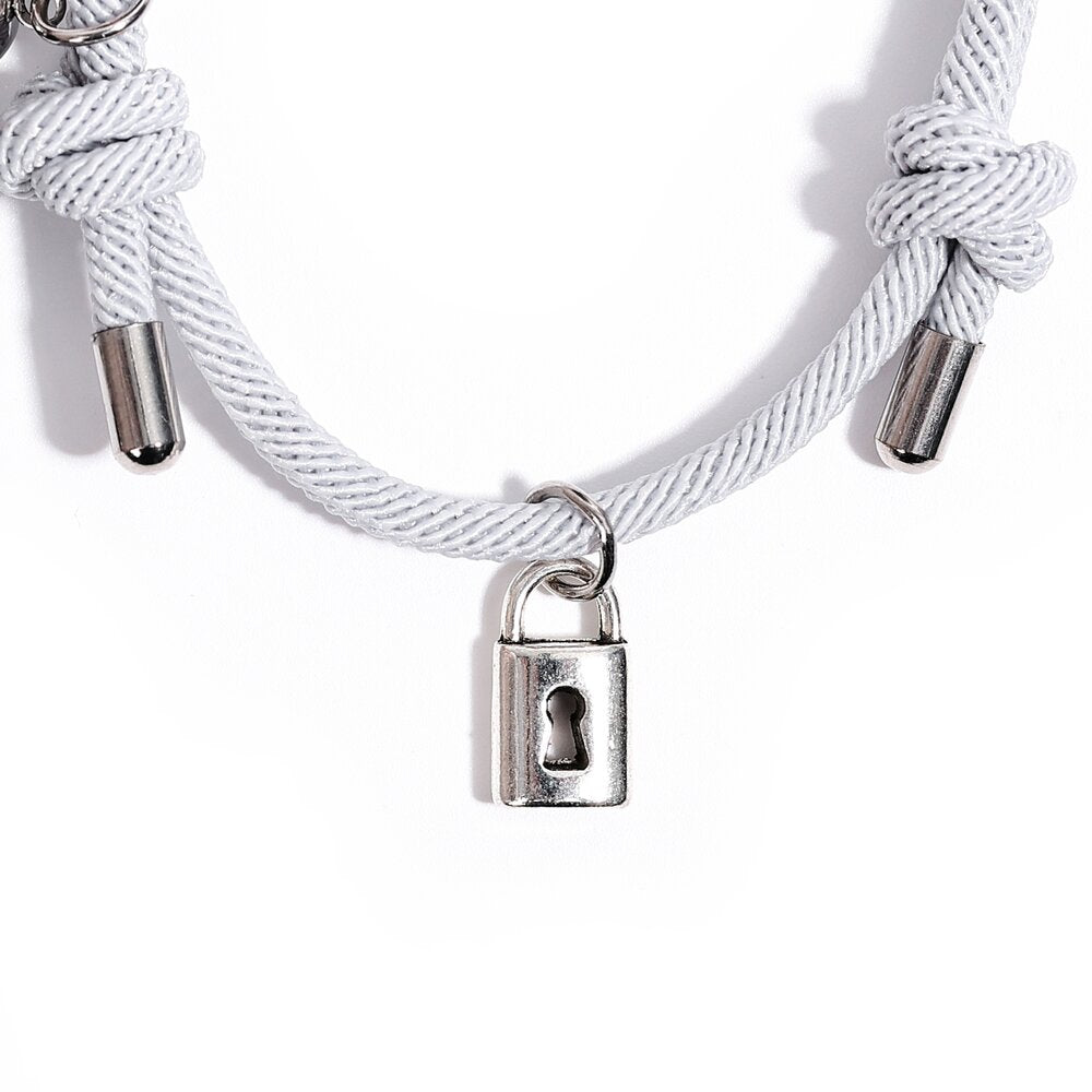 Magnetic Key & Lock Bracelets 2x Black by Magnetic Couples Bracelets