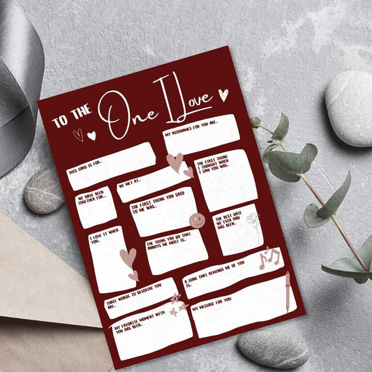 "Our Story" Fill-In Card