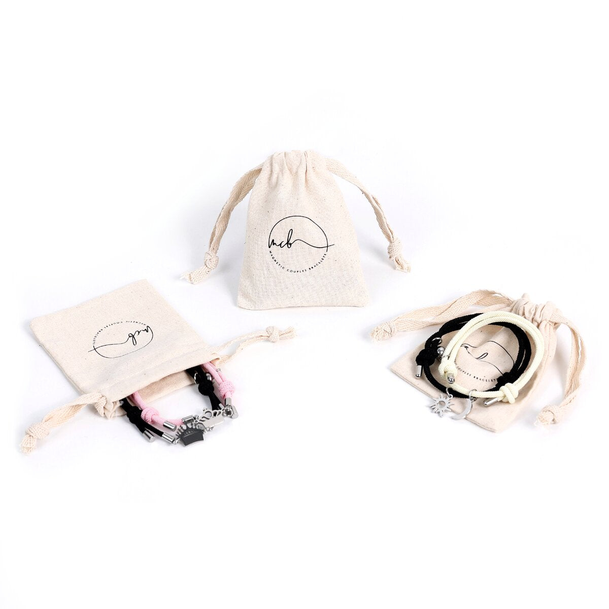 Magnetic King & Queen Rope Bracelets – Magnetic Couples Bracelets