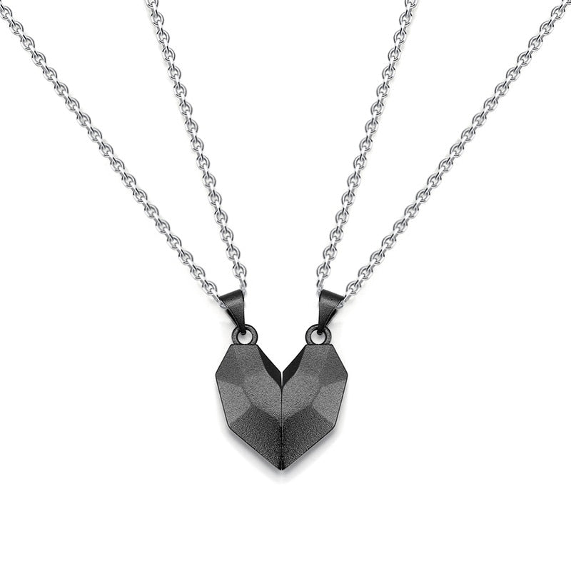 Northix Magnetic Love Necklace, Black - 1 Pair