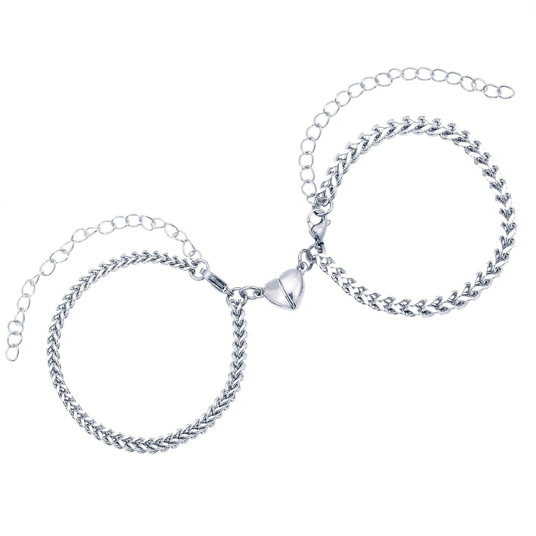 Best Deal for Magnetic Couple Bracelets Set for Men Women,Cuban Chain |  Algopix