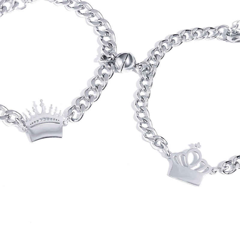 Magnetic King & Queen Chain Bracelets