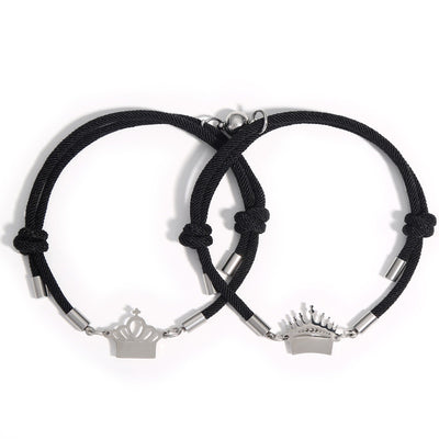 Magnetic King & Queen Rope Bracelets
