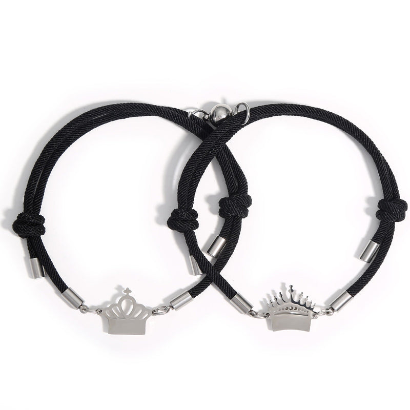 Magnetic King & Queen Rope Bracelets