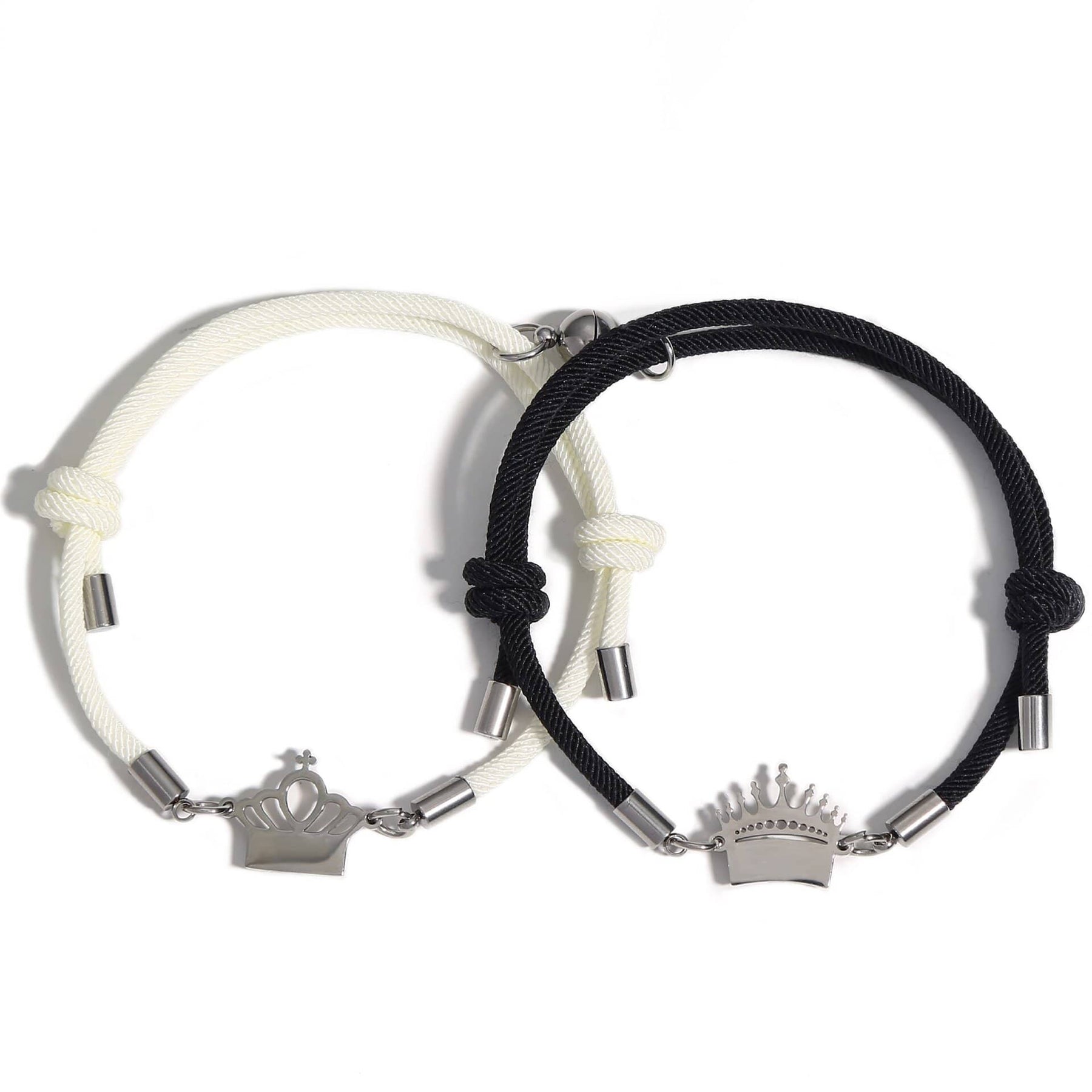 Magnetic King & Queen Rope Bracelets – Magnetic Couples Bracelets
