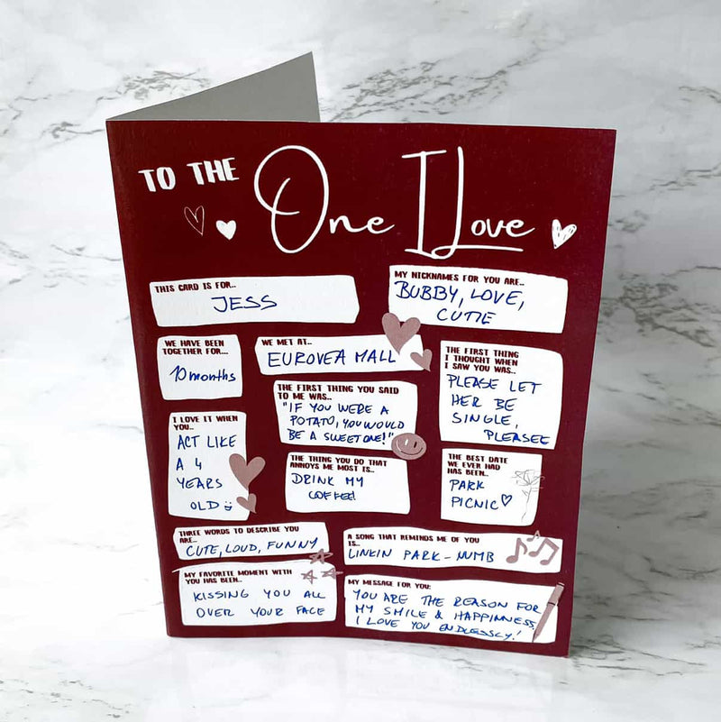 To My Fiancé/The One I Love Card