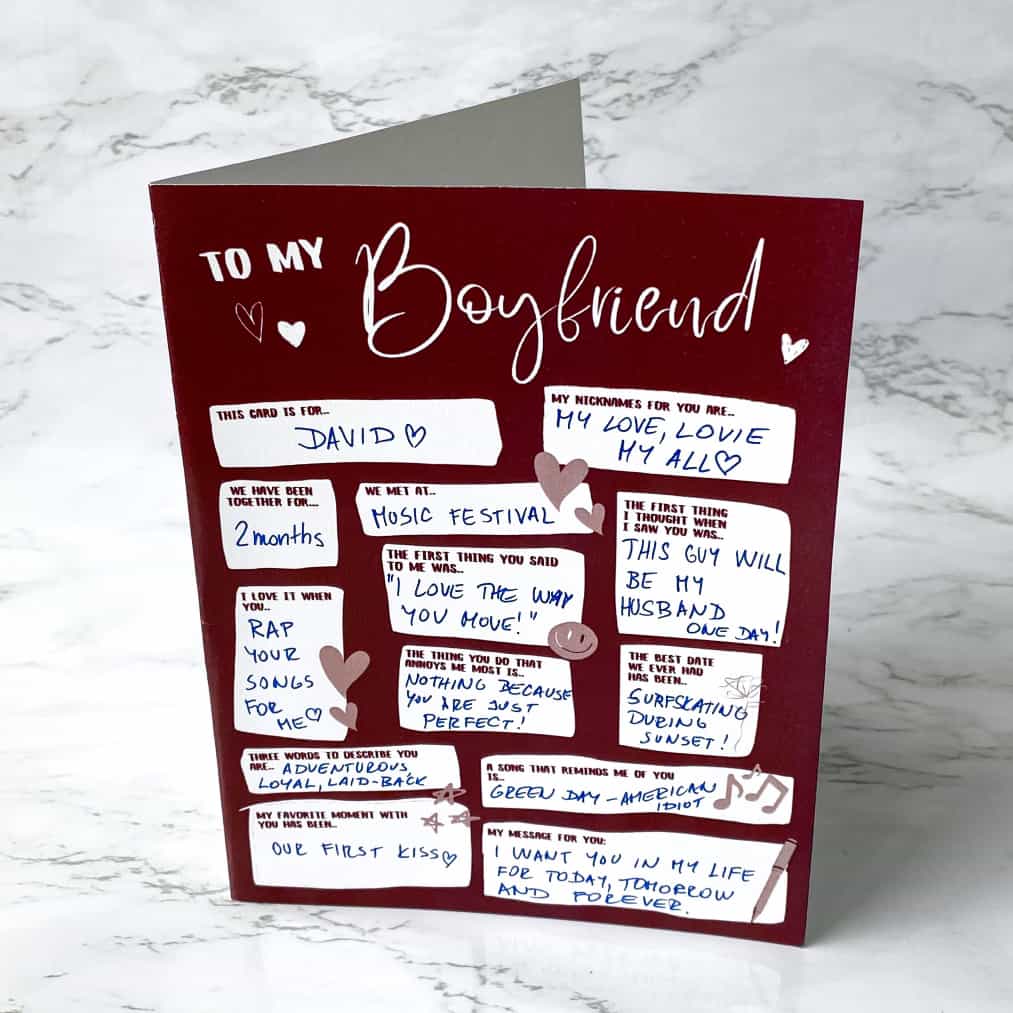 To My Boyfriend/Girlfriend Card